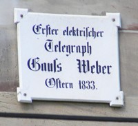 Gedenktafel Gauß und Weber Gedenktafel Gauß und Weber