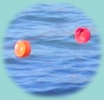 Cola-Verschluss an Angelschnur