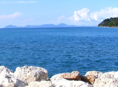 Plataria - Blick auf Korfu