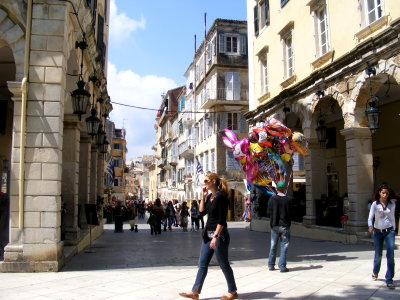 Straße in Corfu-Town