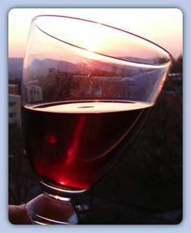 Sonne im Rotwein